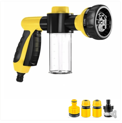 Pet Dog Wash Outdoor, High-Pressure Pet Shower Sprayer Dog Shower Brush And Pet Grooming Comb For Watering Flowers, Car Washing, Pet Bathing - Goofytail