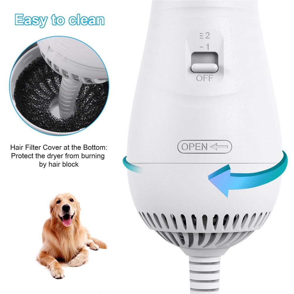 Portable 2 In 1 Dog Hair Dryer - Goofytail