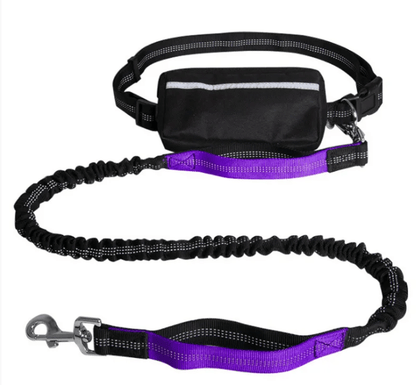 Reflecto Hands-Free Bungee Dog Leash with Waist Belt | Goofytail - Goofytail
